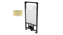 Инсталляция для унитаза Deante, кнопка бронза - фото3