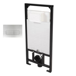 Инсталляция для унитаза Deante, кнопка сатин - фото