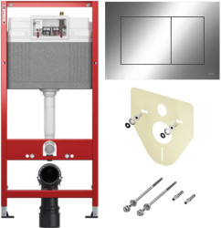 Инсталляция для унитаза TECEbase, арт. 9400412, кнопка хром глянцевый - фото