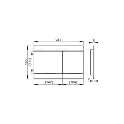 Кнопка смыва Alcaplast FUN FLAT, алюминий матовый - фото2