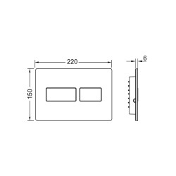 Кнопка смыва TECE 9240416, черный матовый - фото2