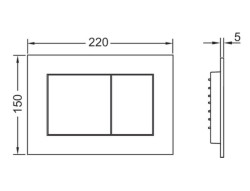 Кнопка смыва TECE 9240402, хром матовый - фото2