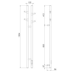 Полотенцесушитель электрический Gloss&Reiter DUOFIT.E2.L.25х140.H4.40, белый с деревом - фото4
