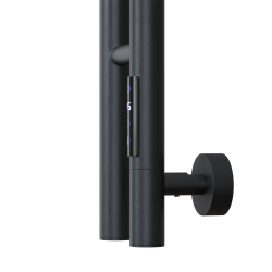 Полотенцесушитель электрический Gloss&Reiter DUOFIT.E2.L.25х140.H4.40, чёрный с деревом - фото2