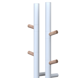 Полотенцесушитель электрический Gloss&Reiter DUOFIT.E2.L.25х140.H4.40, белый с деревом - фото2