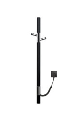 Полотенцесушитель электрический Gloss&Reiter ENKEL.E2.L.15х75.H2, черный/хром - фото