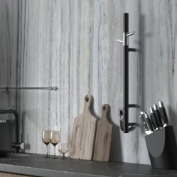 Полотенцесушитель электрический Gloss&Reiter ENKEL.E2.L.15х75.H2, черный/хром - фото2