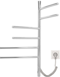 Полотенцесушитель электрический Gloss&Reiter Ti#1 E2.L.43х80.F6, хром - фото2