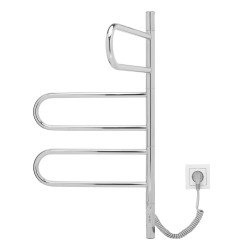 Полотенцесушитель электрический Gloss&Reiter Ti#2 E2.L.44х80.R3, хром - фото