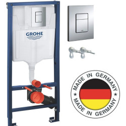 Инсталляция для унитаза Grohe Rapid SL 38772001, кнопка хром глянцевый - фото
