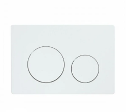 Кнопка смыва АНИ Пласт WPG1300G , белый глянец - фото