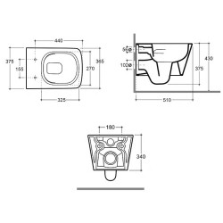 Унитаз подвесной с крышкой Керамин Тобаго R - фото3