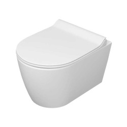 Унитаз подвесной с крышкой Керамин Трент R, белый матовый - фото