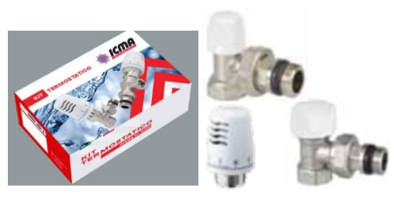 Комплект кранов
 угловой ICMA 1/2" - фото