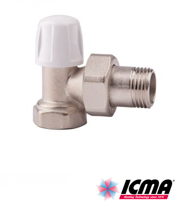 Кран угловой обратка ICMA 1/2" - фото