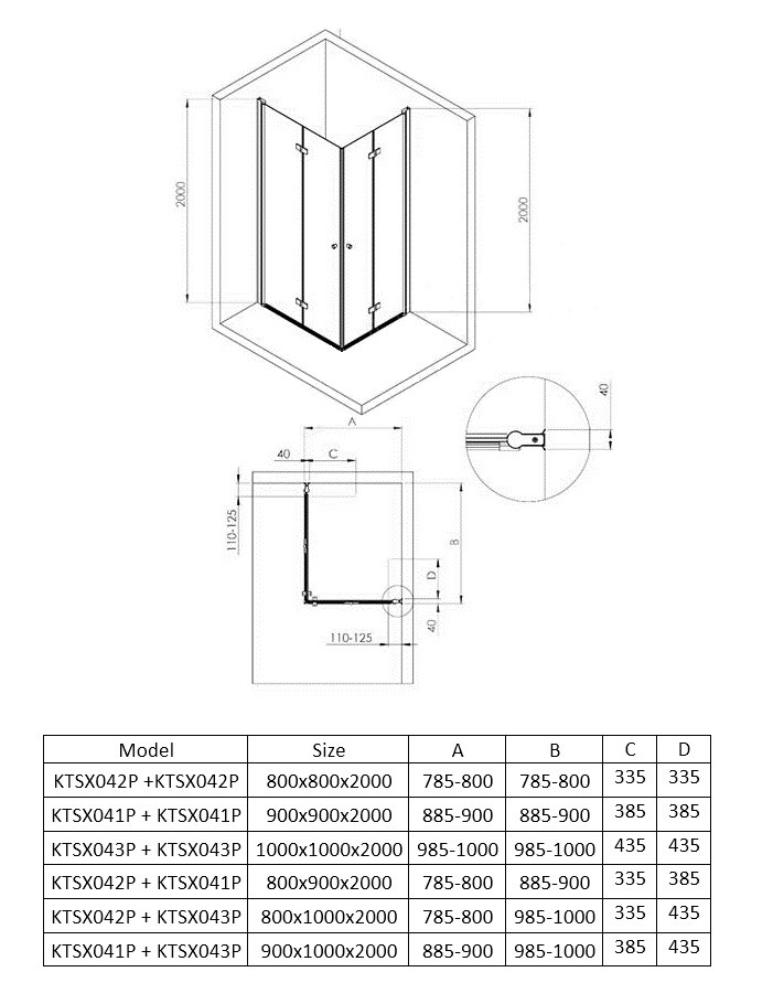 Кабина квадратная Deante Kerria Plus 90*90*200см - фото3
