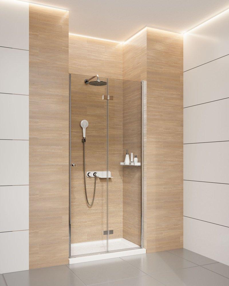 Двери для ниши складные Deante Kerria Plus, стекло прозрачное, 100х200 см - фото2