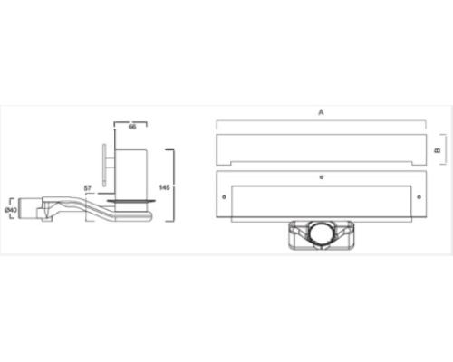 Трап для душа настенный (боковой) Metline MTL CONCEPT-60 - фото3